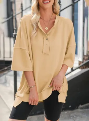 2024 New Women's Fashion Oversize Irregular Hem T Shirt (Buy 2 Free Shipping)