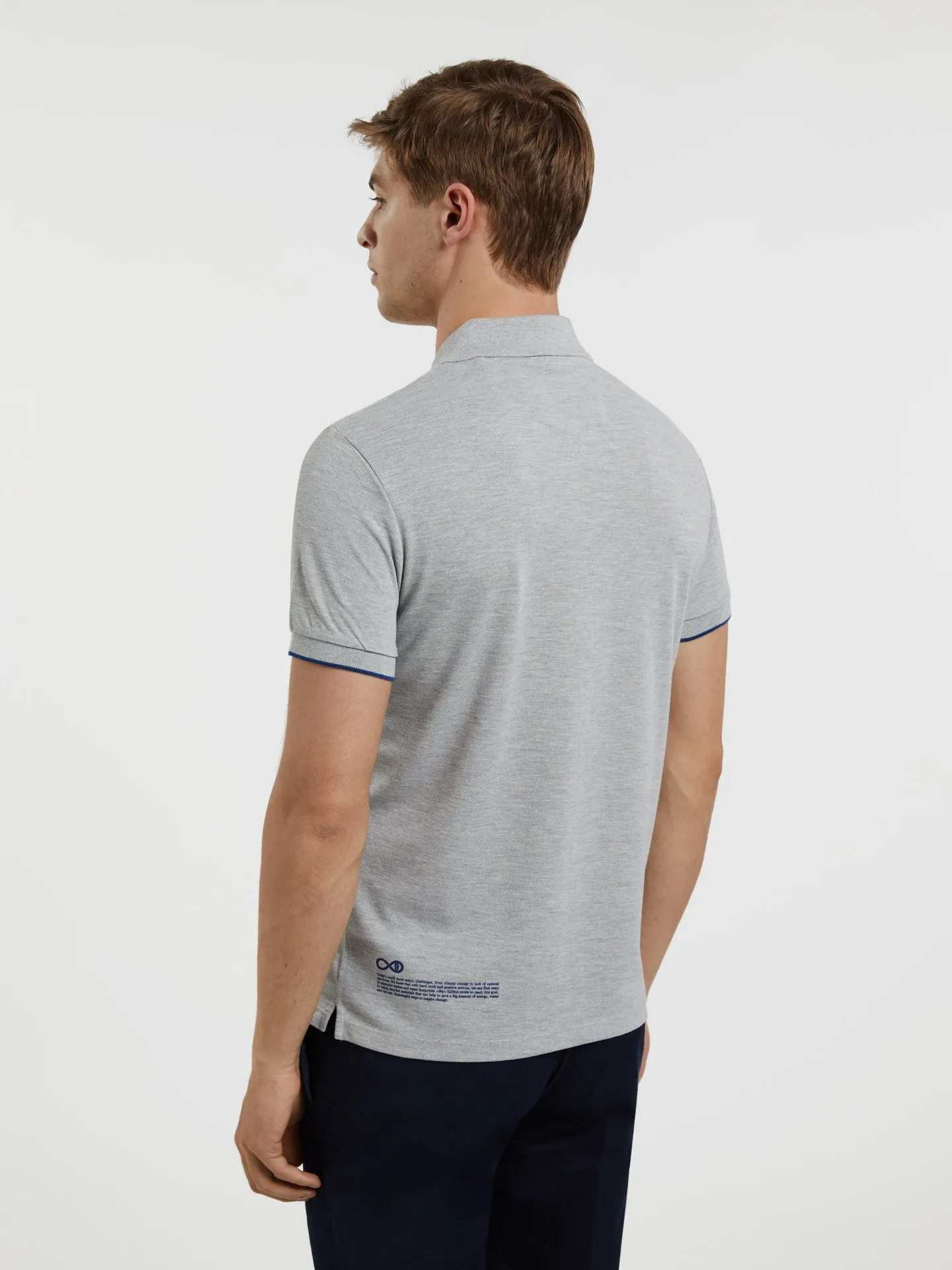 89 Recylced Edition' Polo Piqué Shirt With Contrast Details