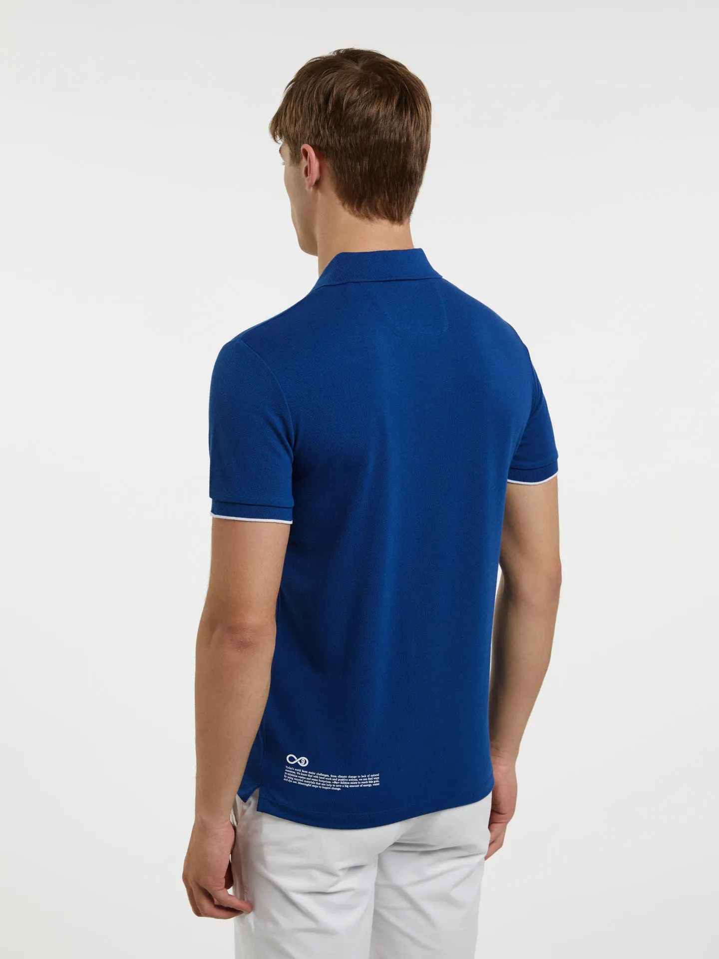 89 Recylced Edition' Polo Piqué Shirt With Contrast Details