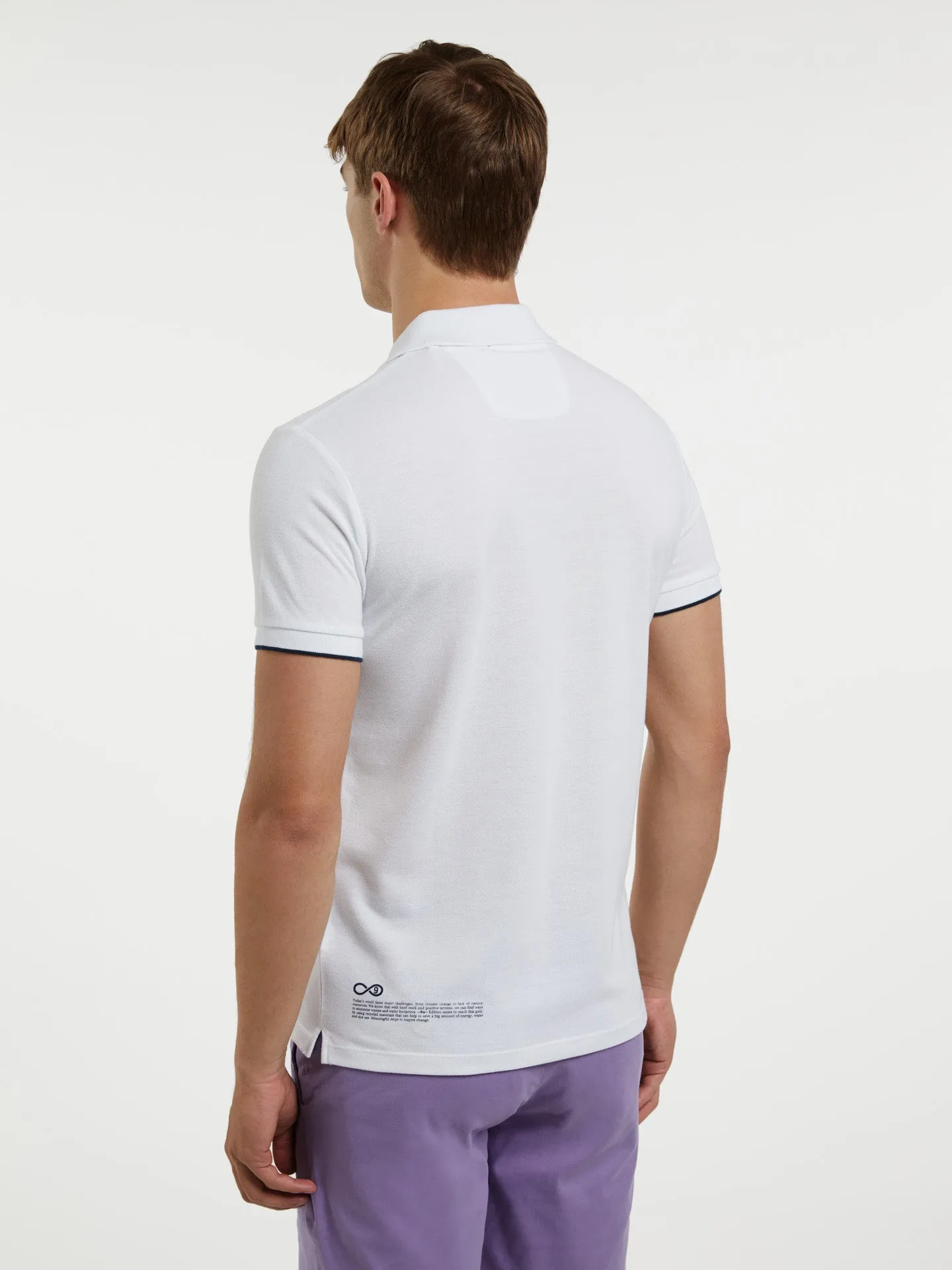 89 Recylced Edition' Polo Piqué Shirt With Contrast Details
