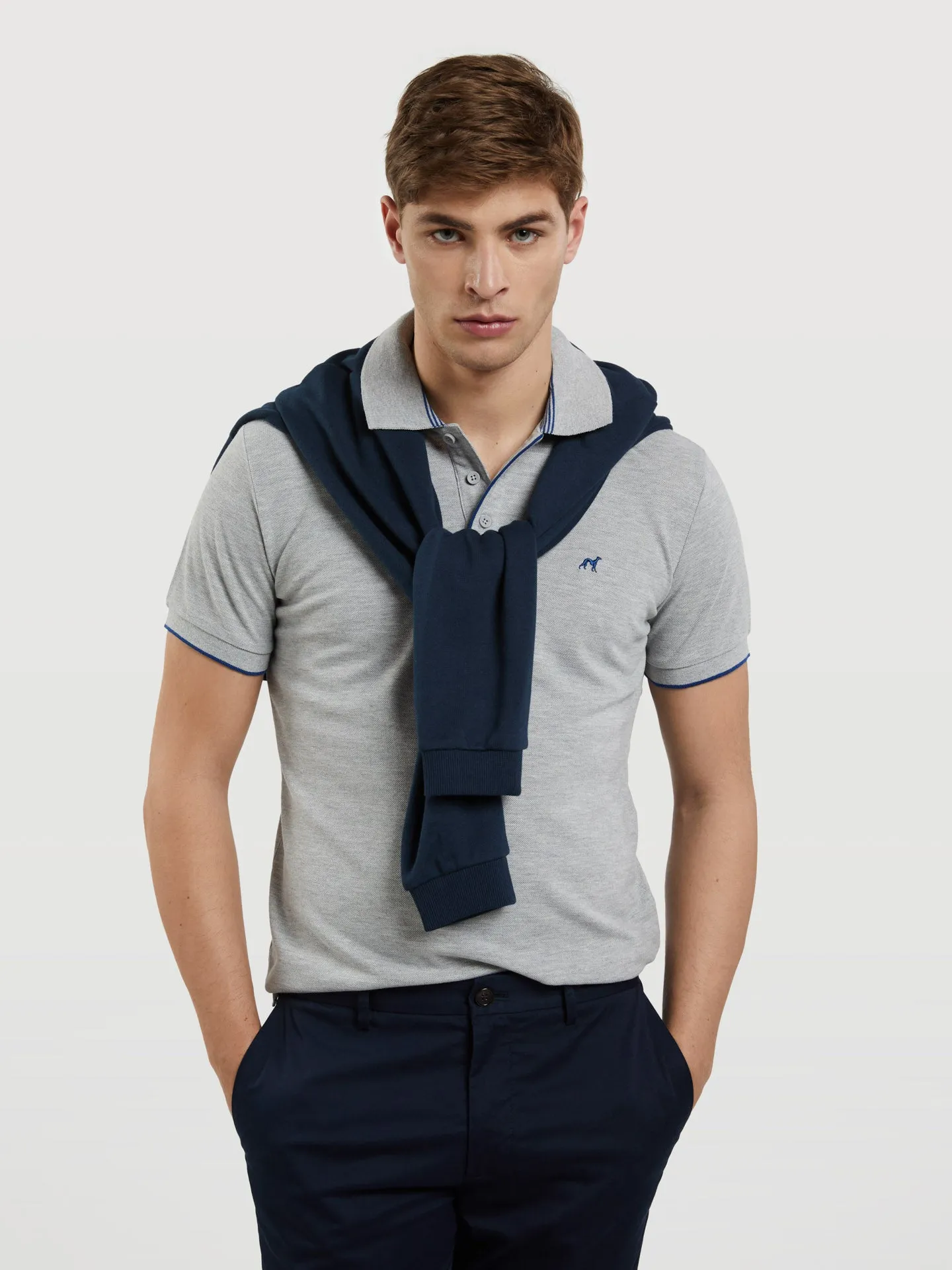 89 Recylced Edition' Polo Piqué Shirt With Contrast Details