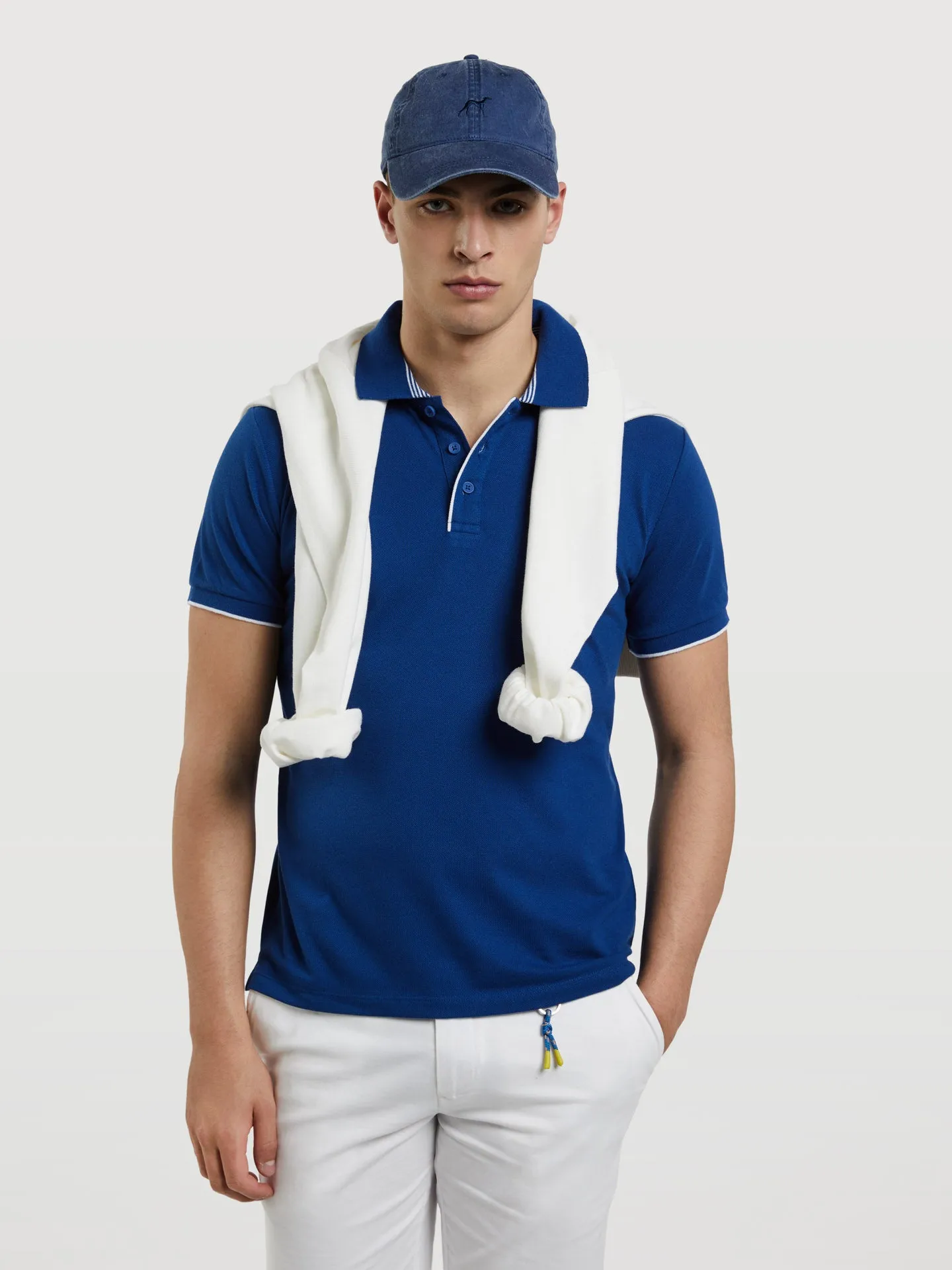 89 Recylced Edition' Polo Piqué Shirt With Contrast Details
