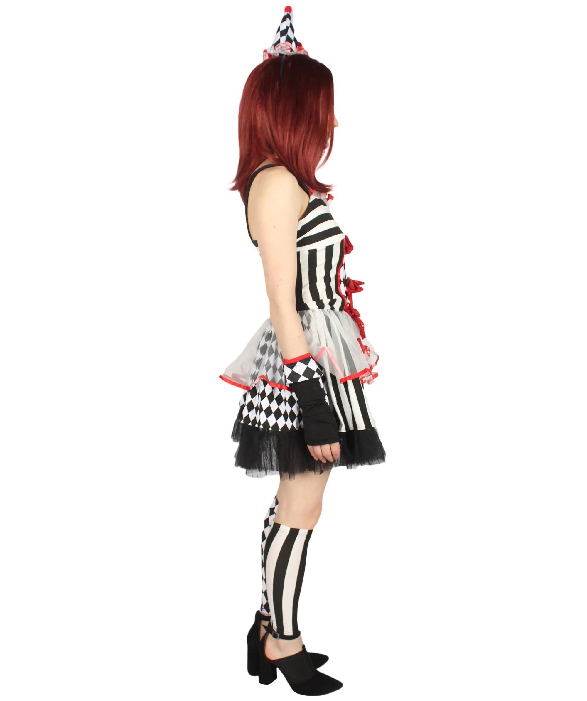 Adult Women's Frightful Clown Scary Costume | Multi Halloween Costume