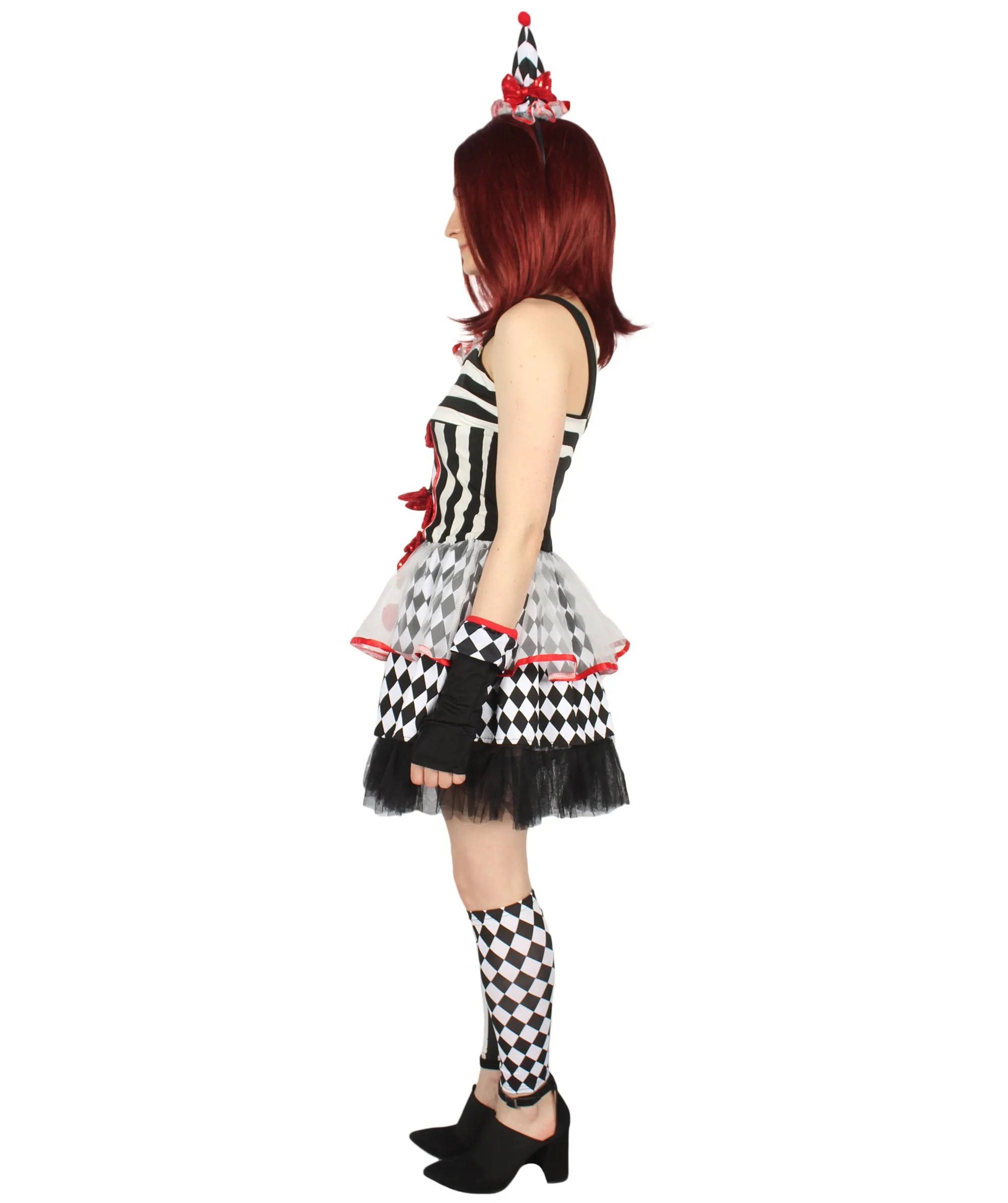 Adult Women's Frightful Clown Scary Costume | Multi Halloween Costume