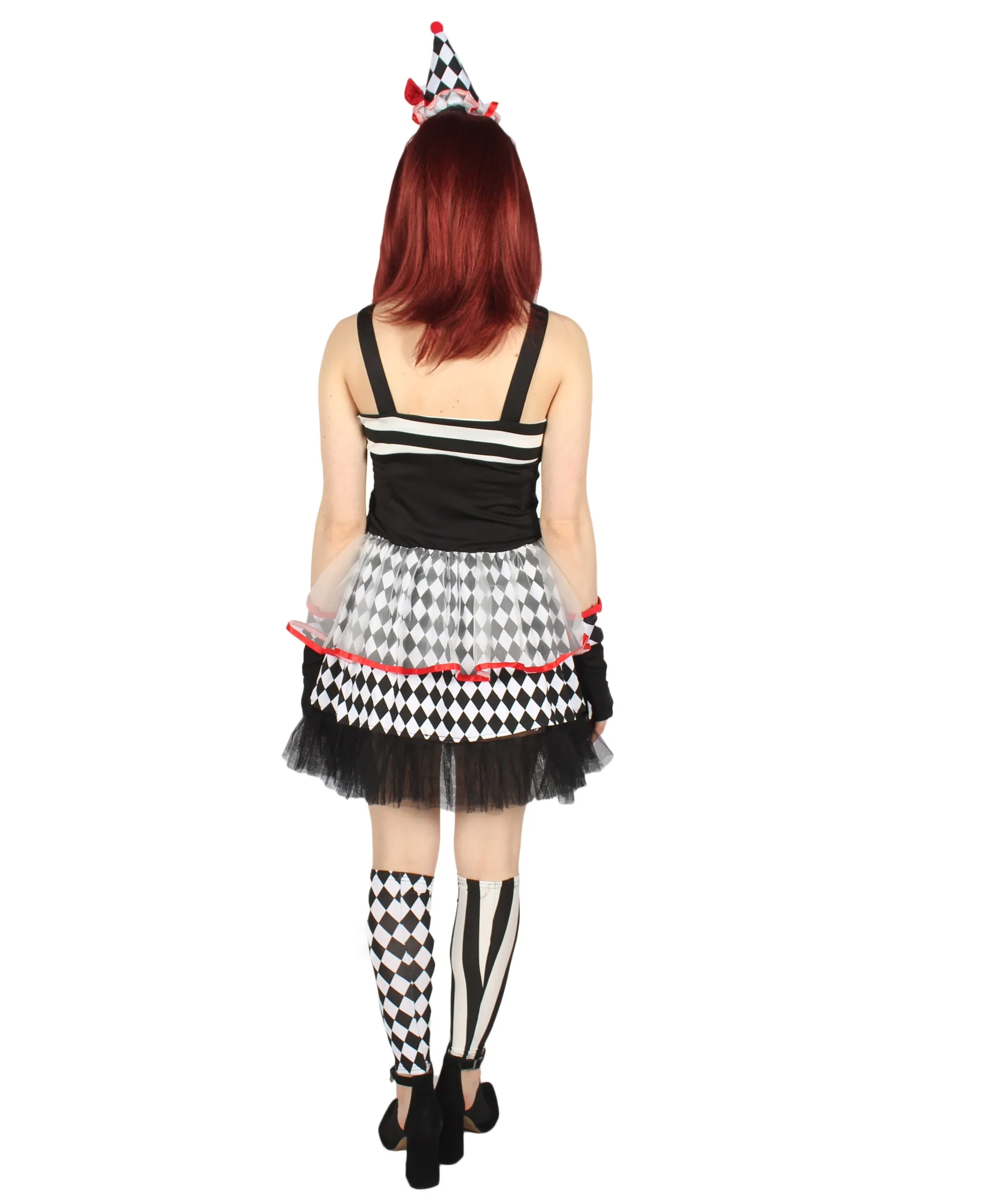 Adult Women's Frightful Clown Scary Costume | Multi Halloween Costume