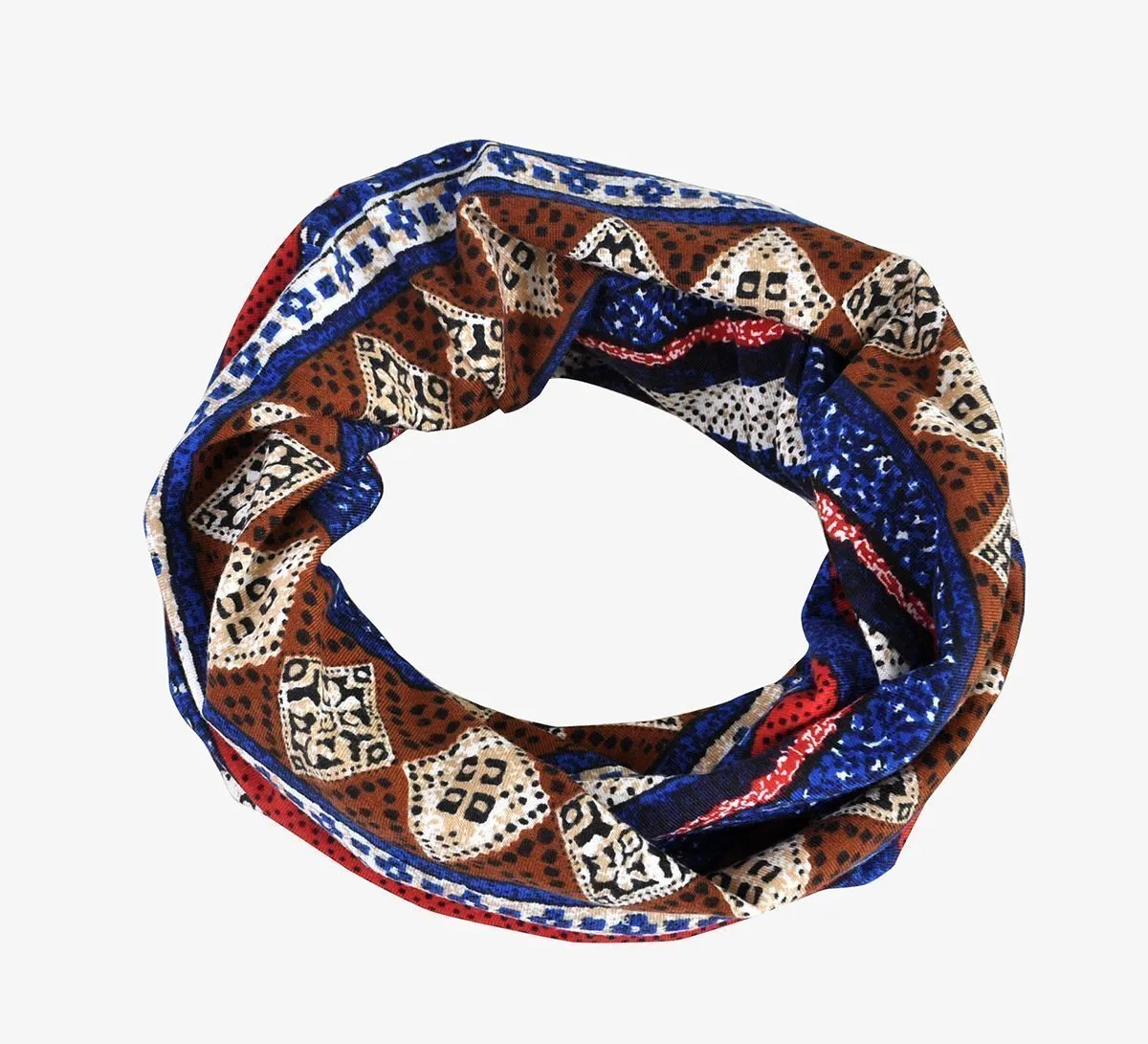 Baggy Slouchy Four Seasons Cotton Geometric Pattern Adult Hat Infinity Scarf
