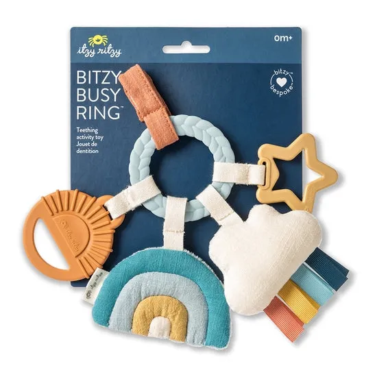 Bitzy Busy Ring Teething Activity Toy - Cloud