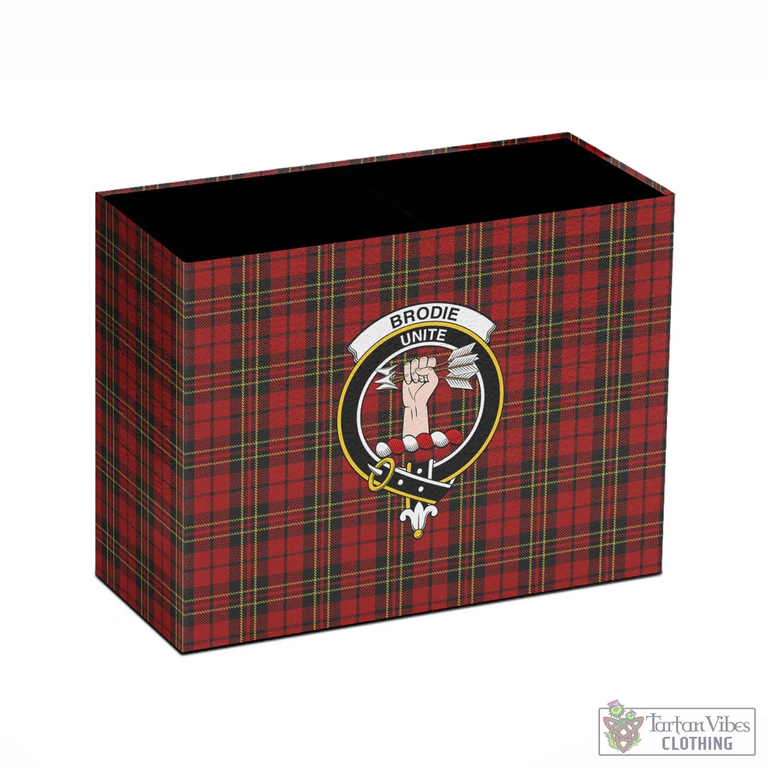 Brodie Tartan Pen Holder with Family Crest