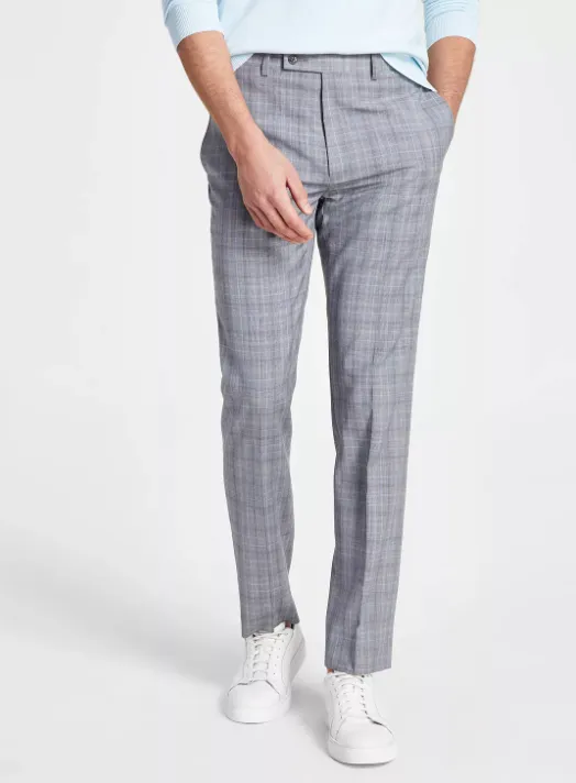 Calvin Klein Mens Slim Fit Wool Stretch Dress Suit Pants Light Grey 30 x 32