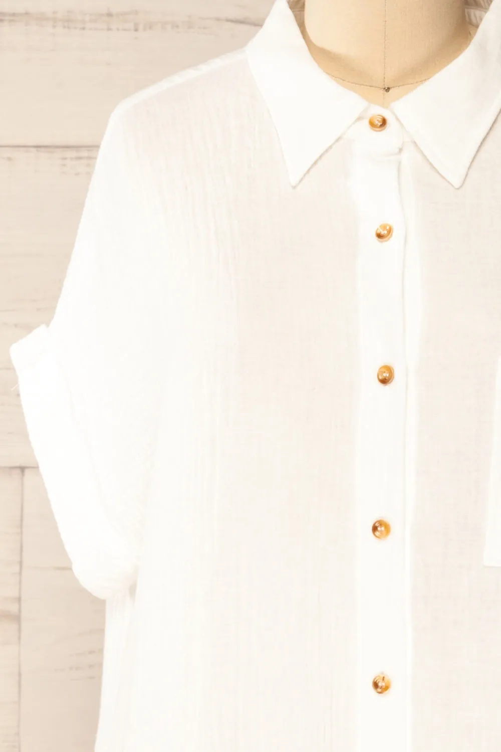 Davao Ivory | Short Oversized Shirt Dress