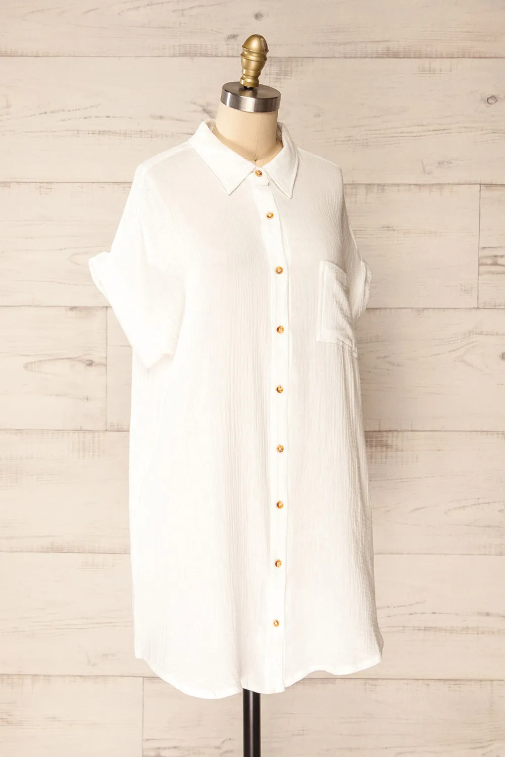 Davao Ivory | Short Oversized Shirt Dress
