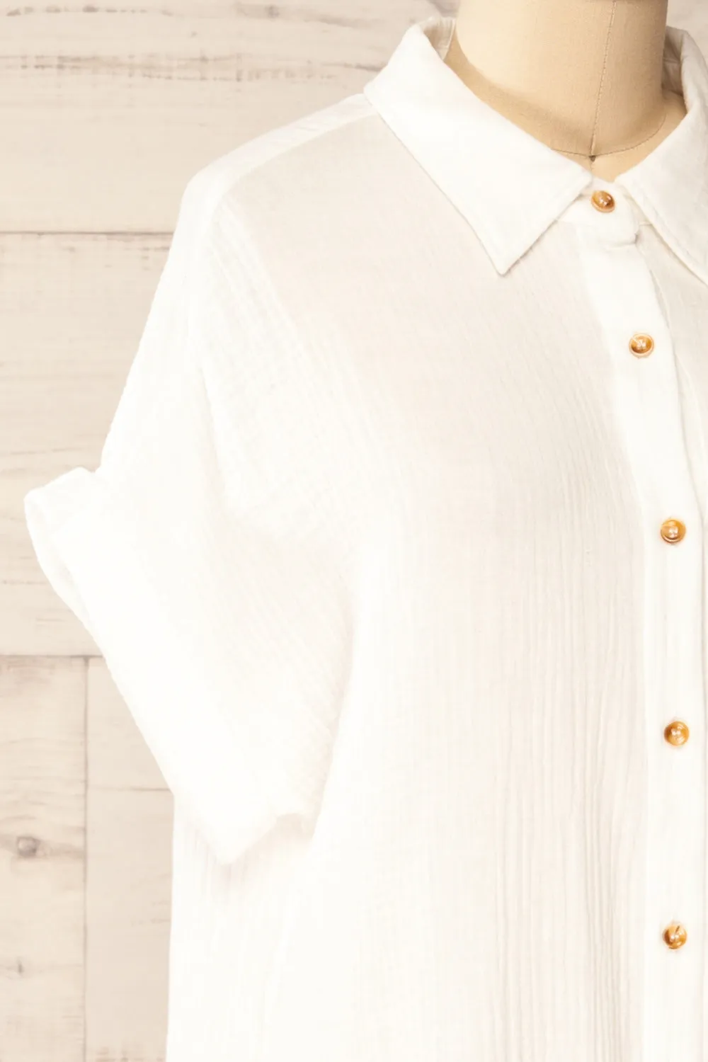 Davao Ivory | Short Oversized Shirt Dress