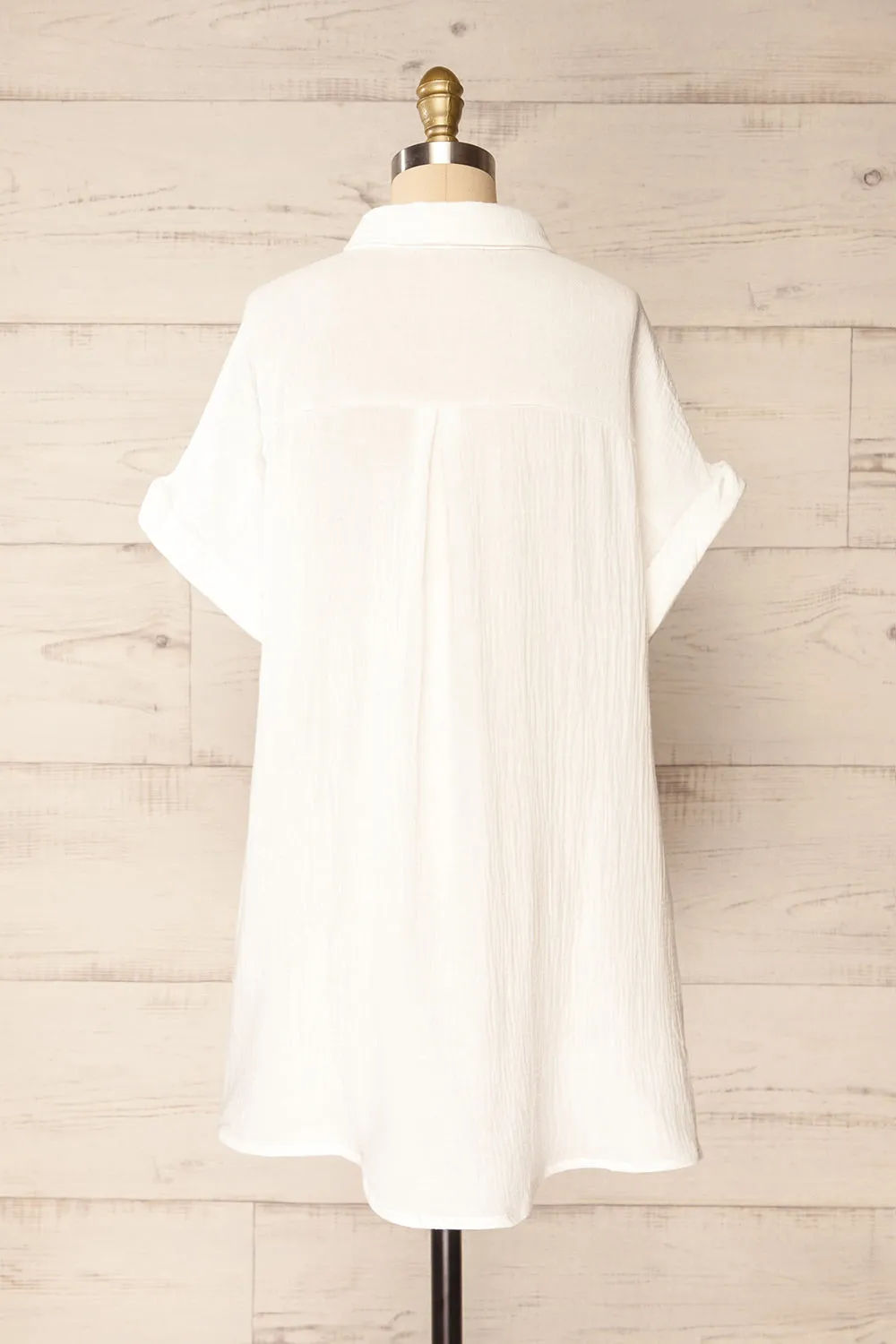 Davao Ivory | Short Oversized Shirt Dress