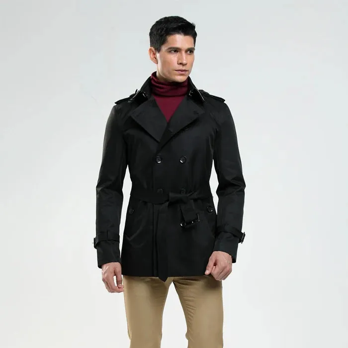 Double Breasted Slim Fit Trench Coat
