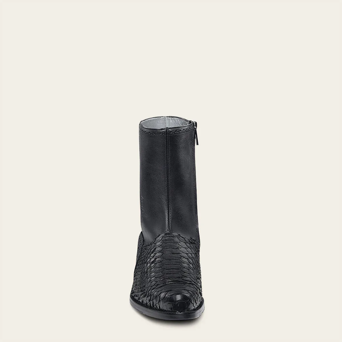 Dress black python exotic boot