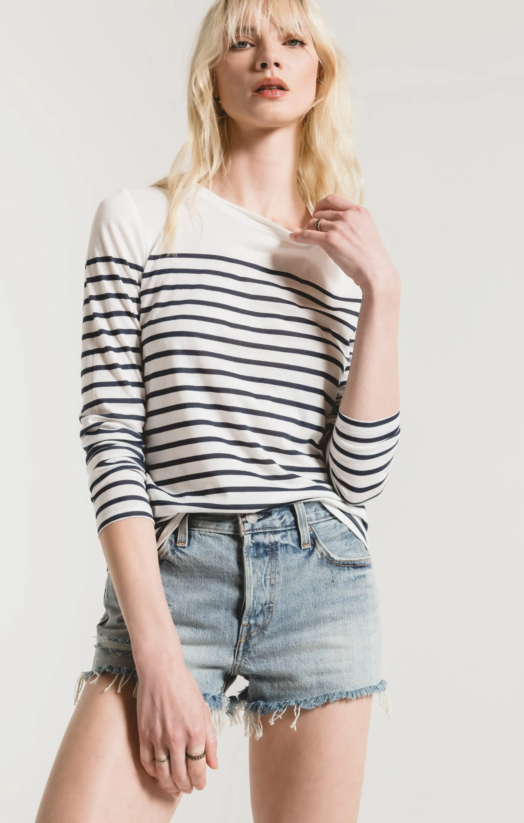 Fiore Stripe Long Sleeve Tee