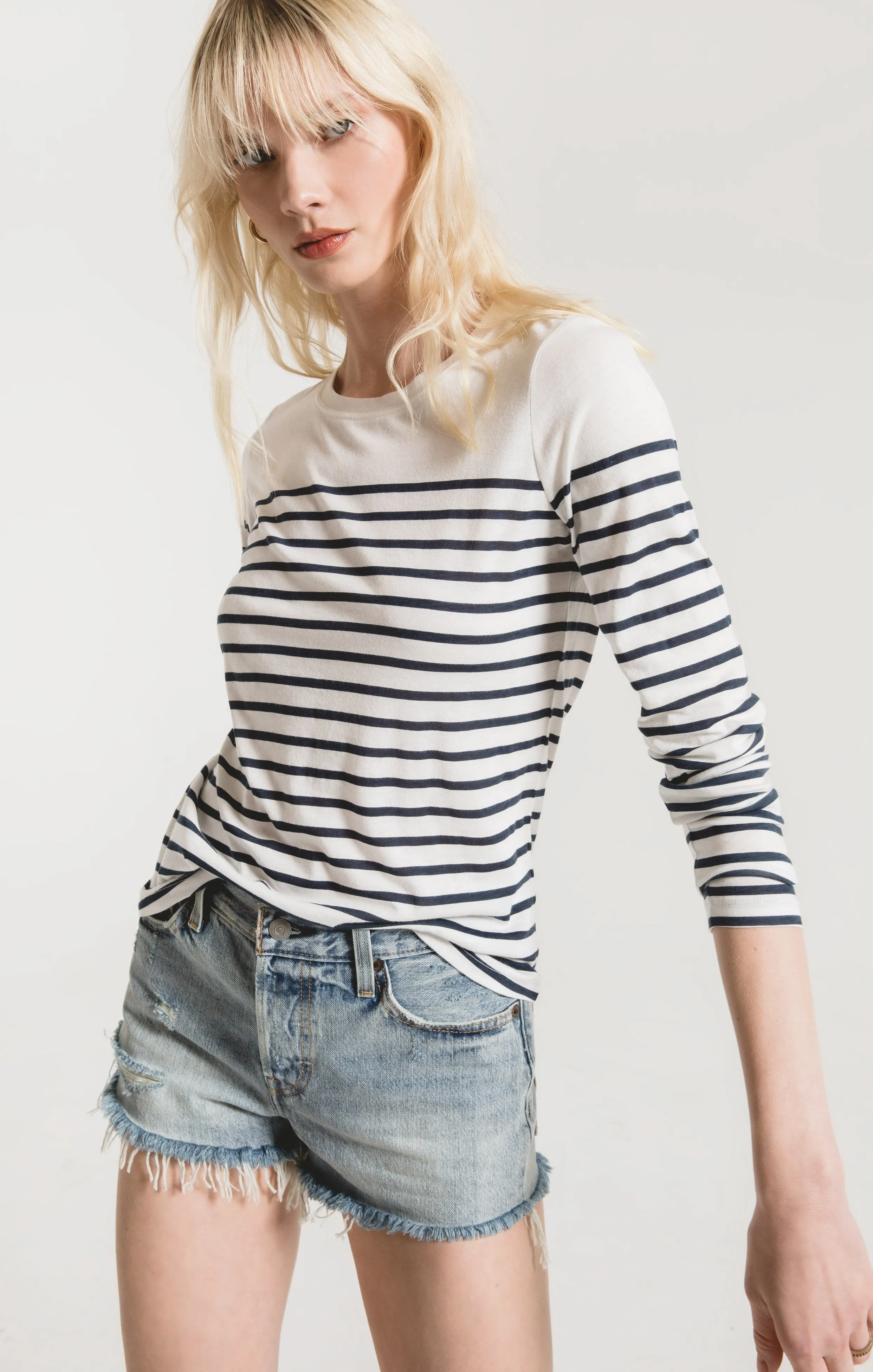 Fiore Stripe Long Sleeve Tee