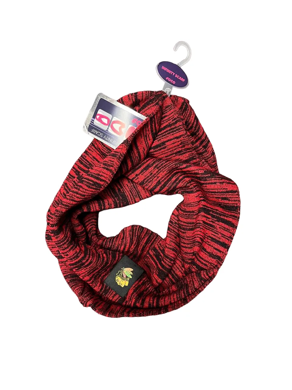 FOCO Black Chicago Blackhawks Colorblend Infinity Scarf
