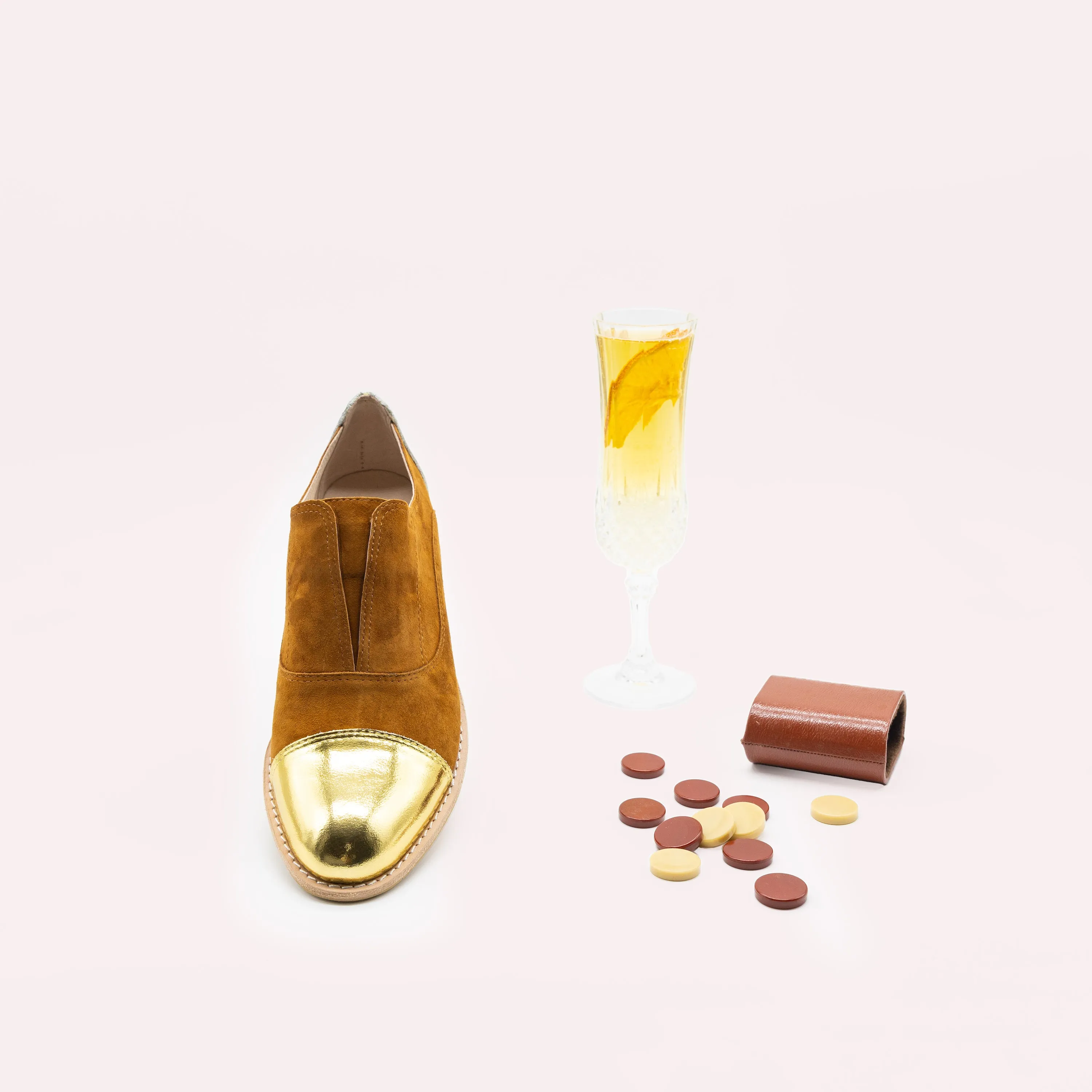 FRENCH 75 Rust Suede Oxfords