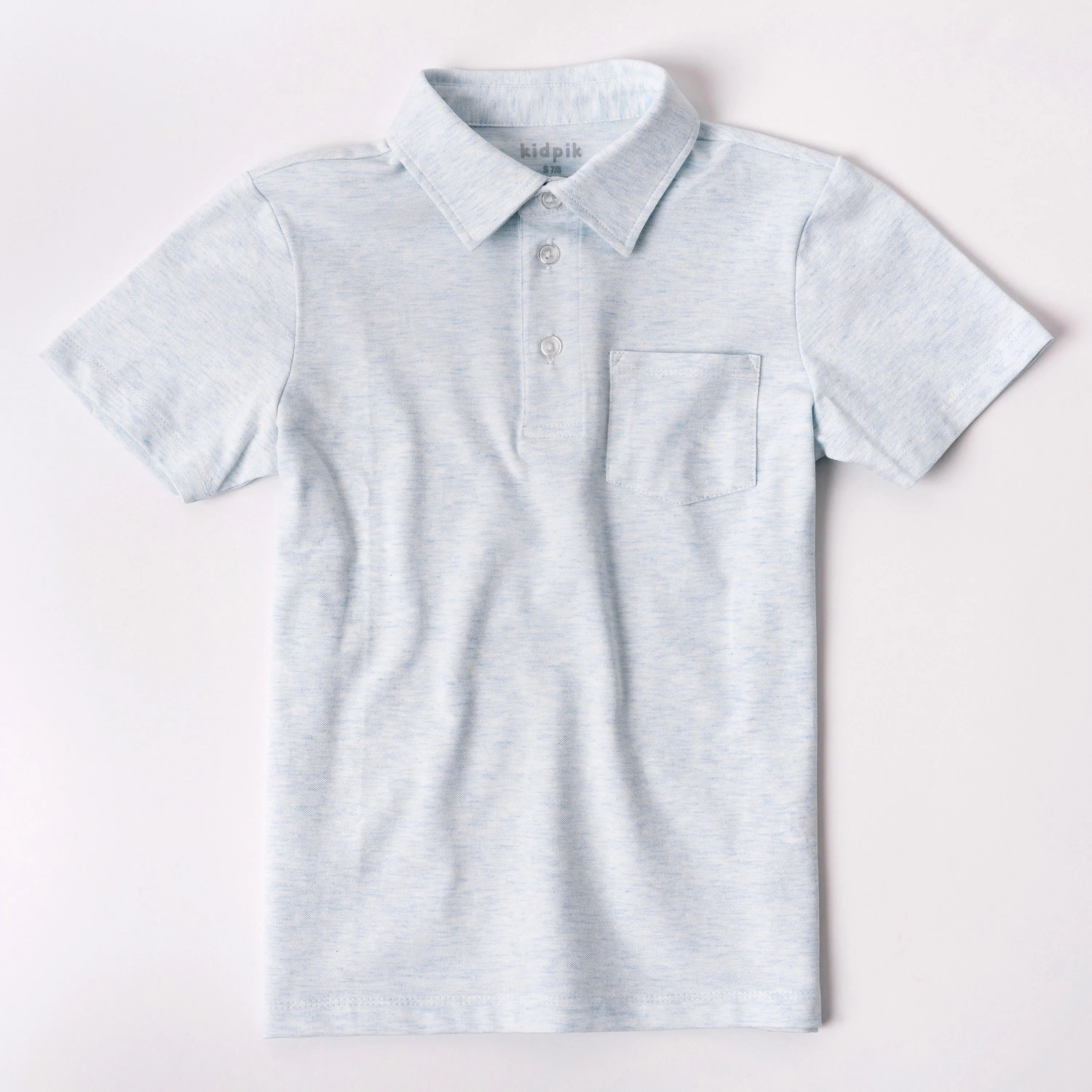 Heathered Pique Pocket Polo