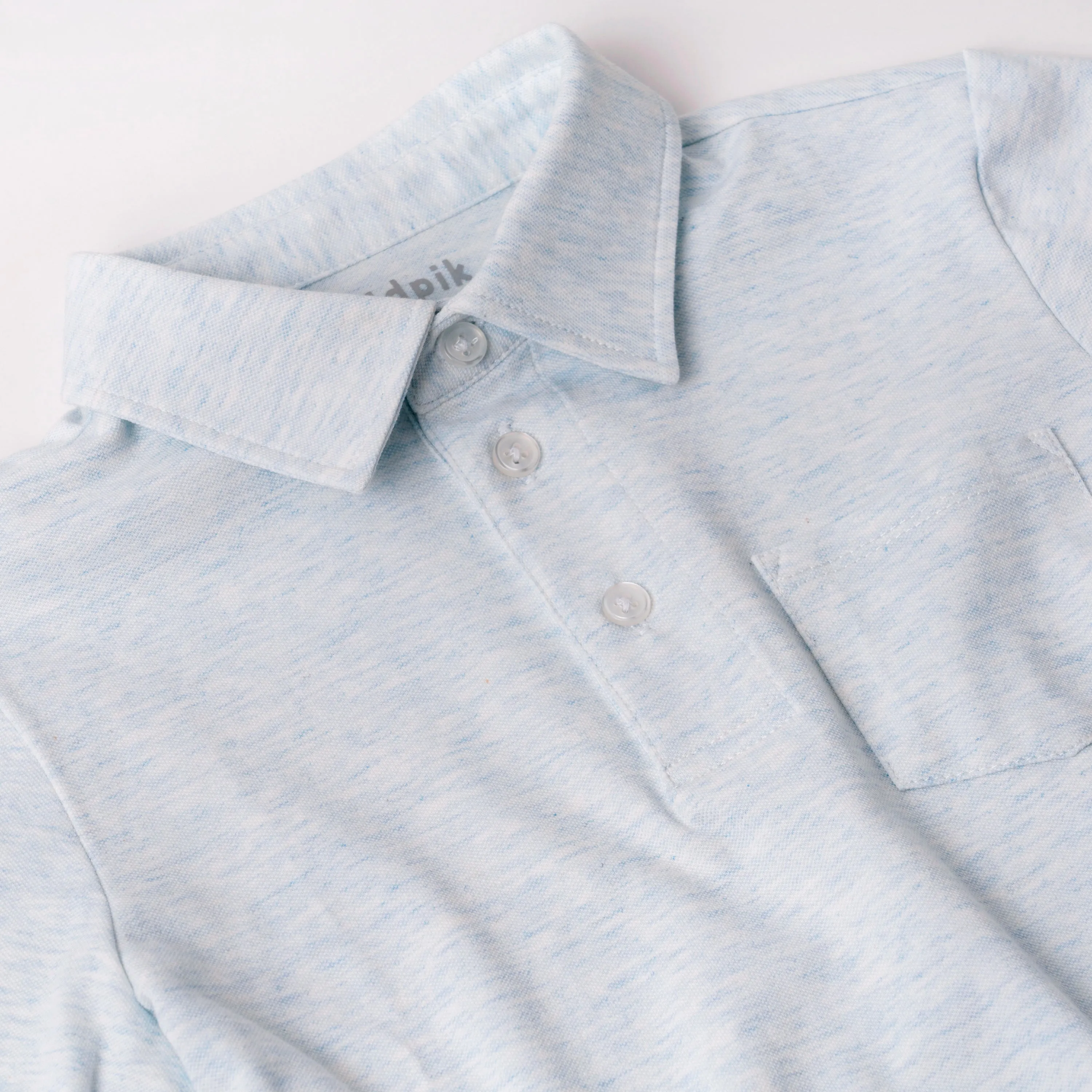 Heathered Pique Pocket Polo
