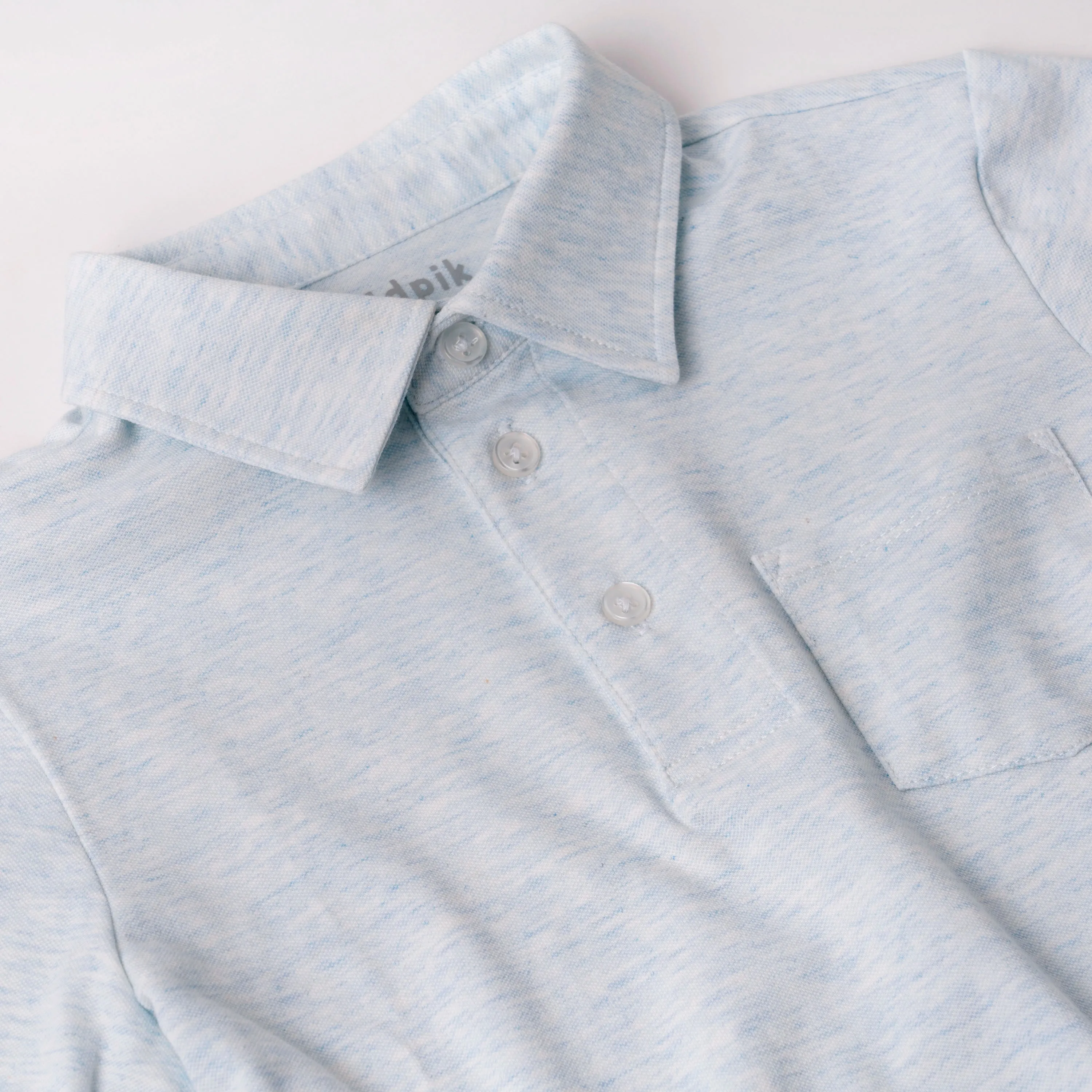 Heathered Pique Pocket Polo