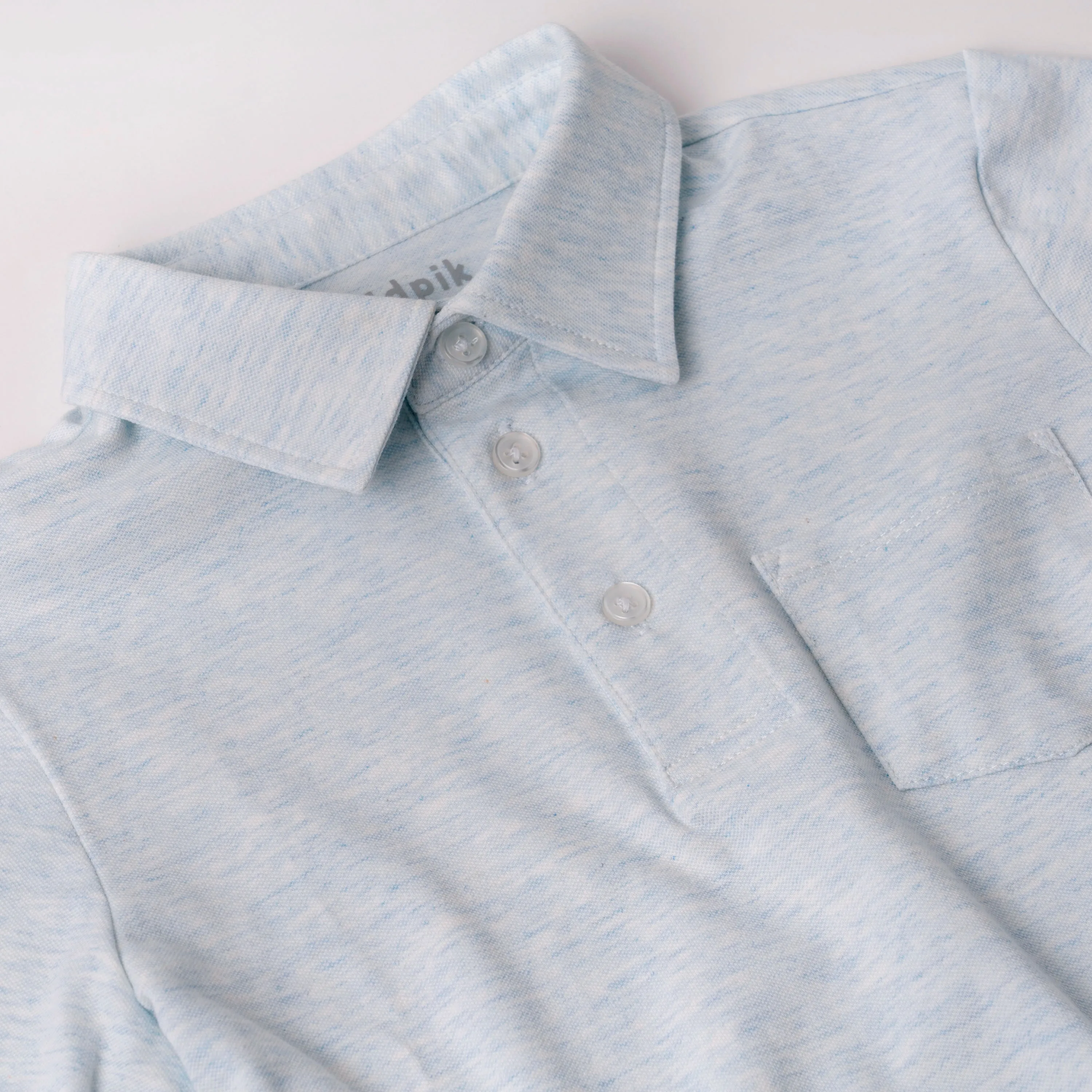 Heathered Pique Pocket Polo