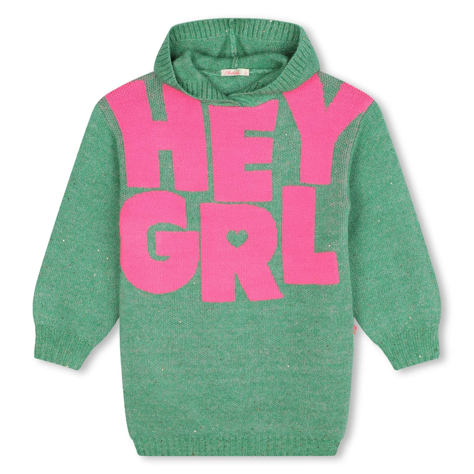 Hooded Glitter Dress | Green