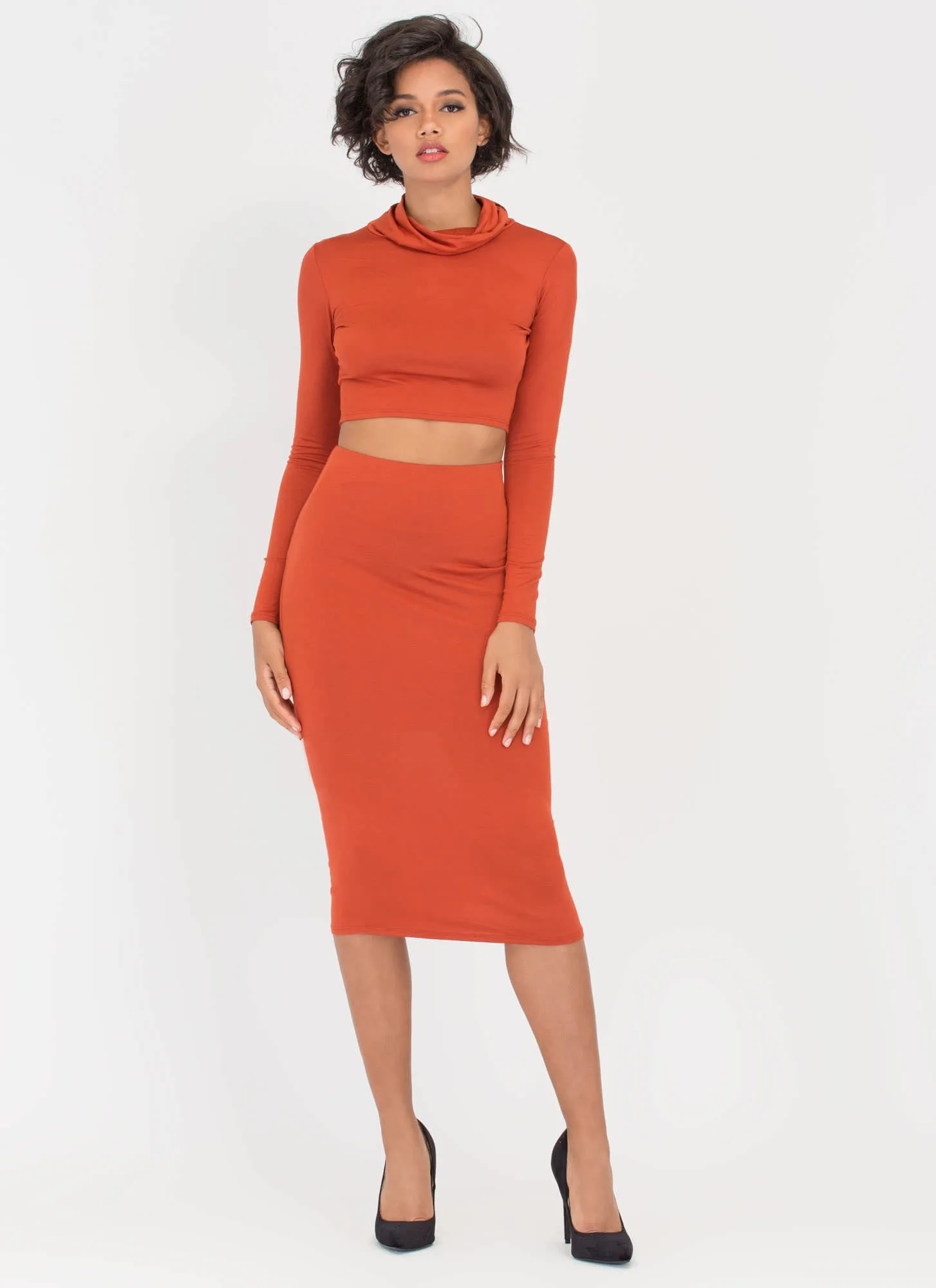 It's Simple Two-Piece Turtleneck Dress