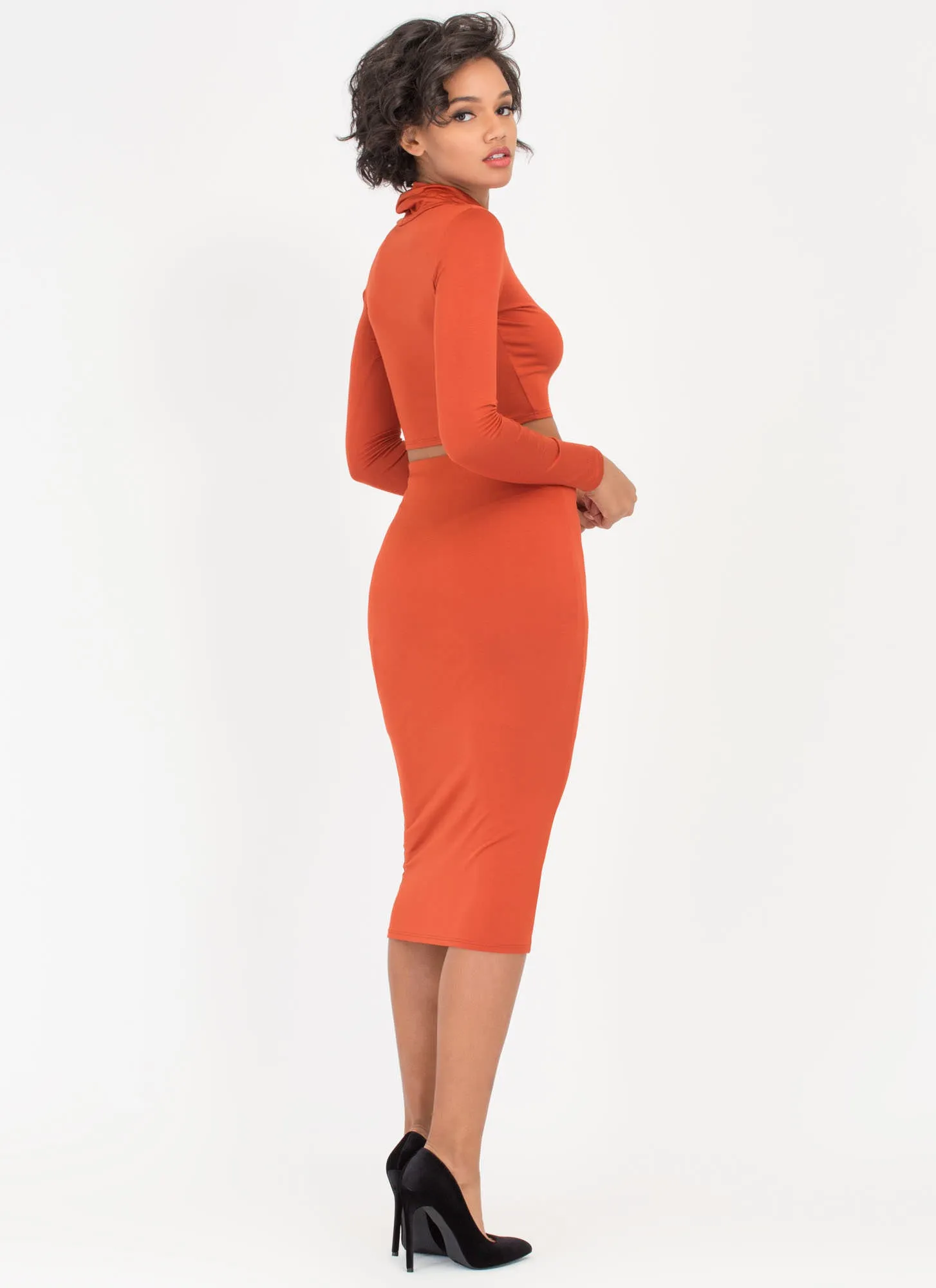 It's Simple Two-Piece Turtleneck Dress