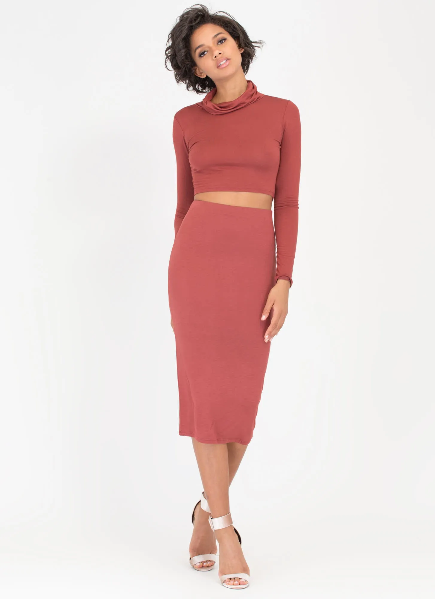 It's Simple Two-Piece Turtleneck Dress