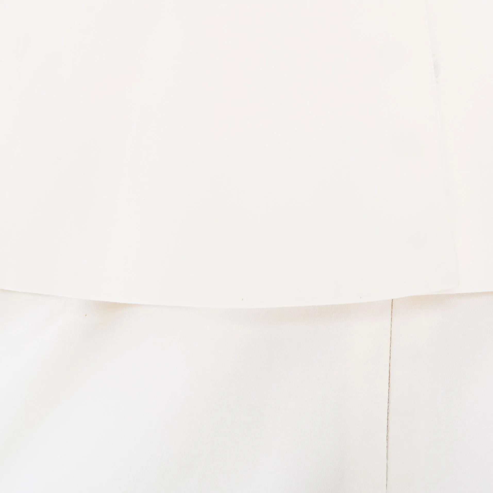 Ivory Cotton-Blend Sleeveless Peplum Dress