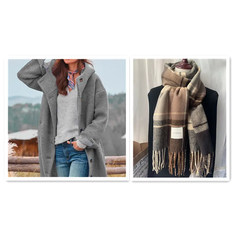 Kate – Fashion Simple Tweed Trench Coat