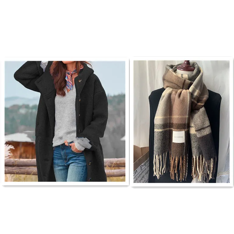 Kate – Fashion Simple Tweed Trench Coat
