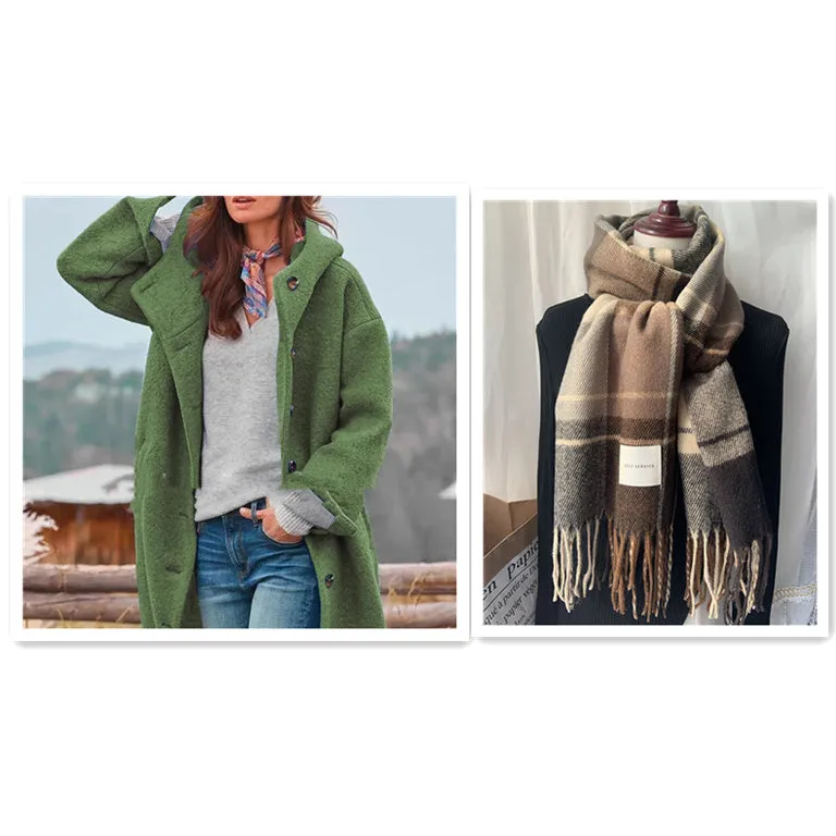 Kate – Fashion Simple Tweed Trench Coat
