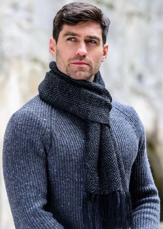 Mucros Alpaca Scarf | Charcoal Black
