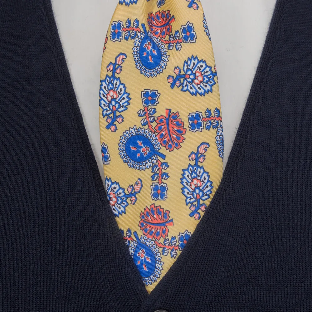 Navy Merino Blend Knitted Waistcoat