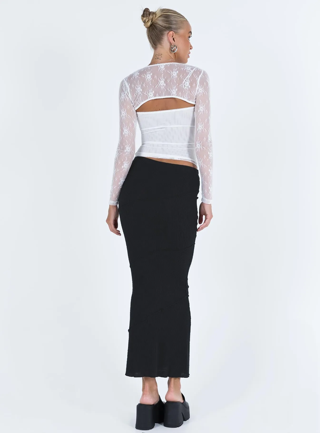 Oscar Maxi Skirt Black Tall