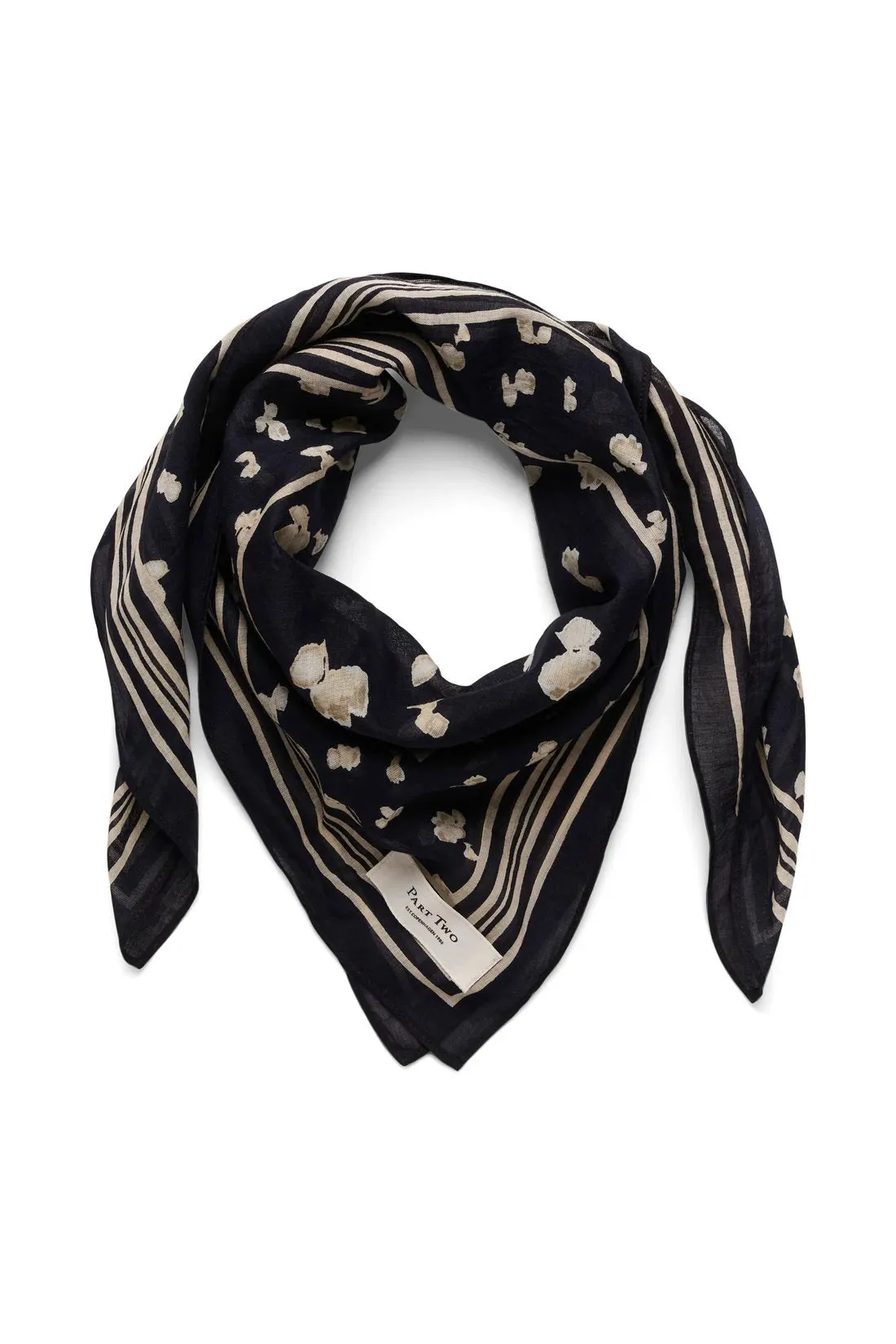 PART TWO PHI SCARF BLACK