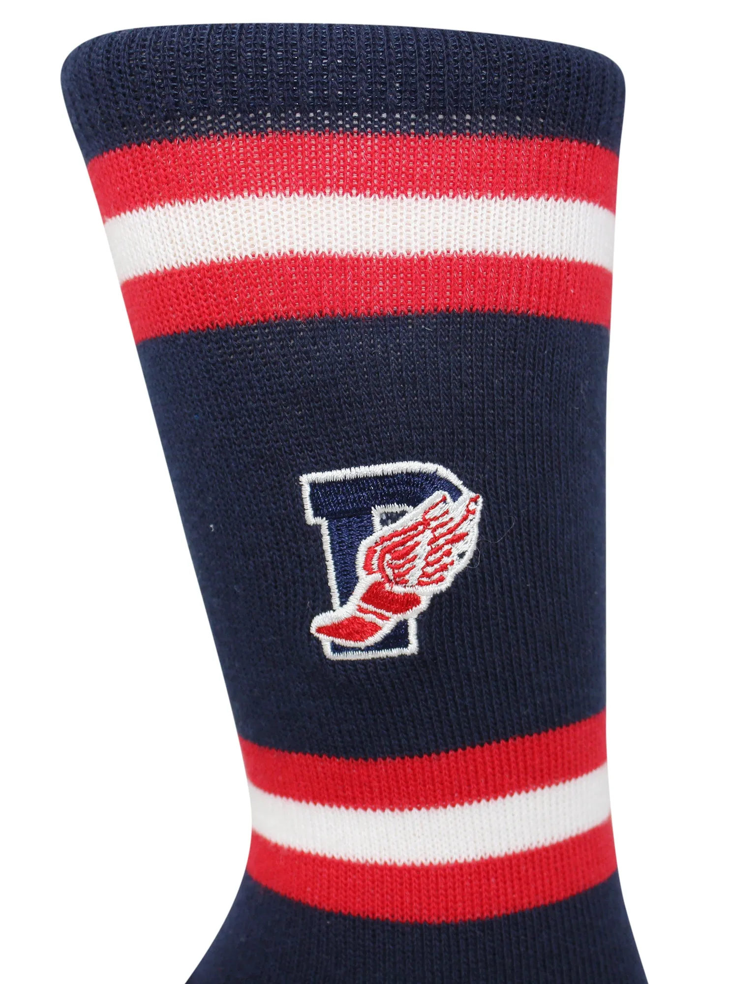 Polo Ralph Lauren Men's Single Multi Stripes Embroidered Polo Wing Mercerized Athletic Crew Sock