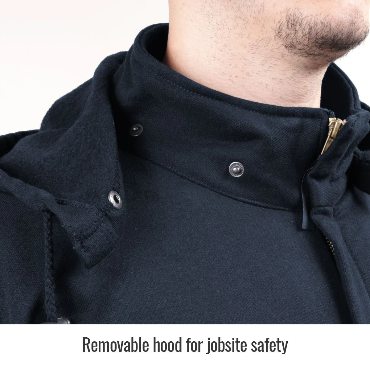 Revco JF3530-NV AR/FR Cotton Full-Zip Hooded Sweatshirt