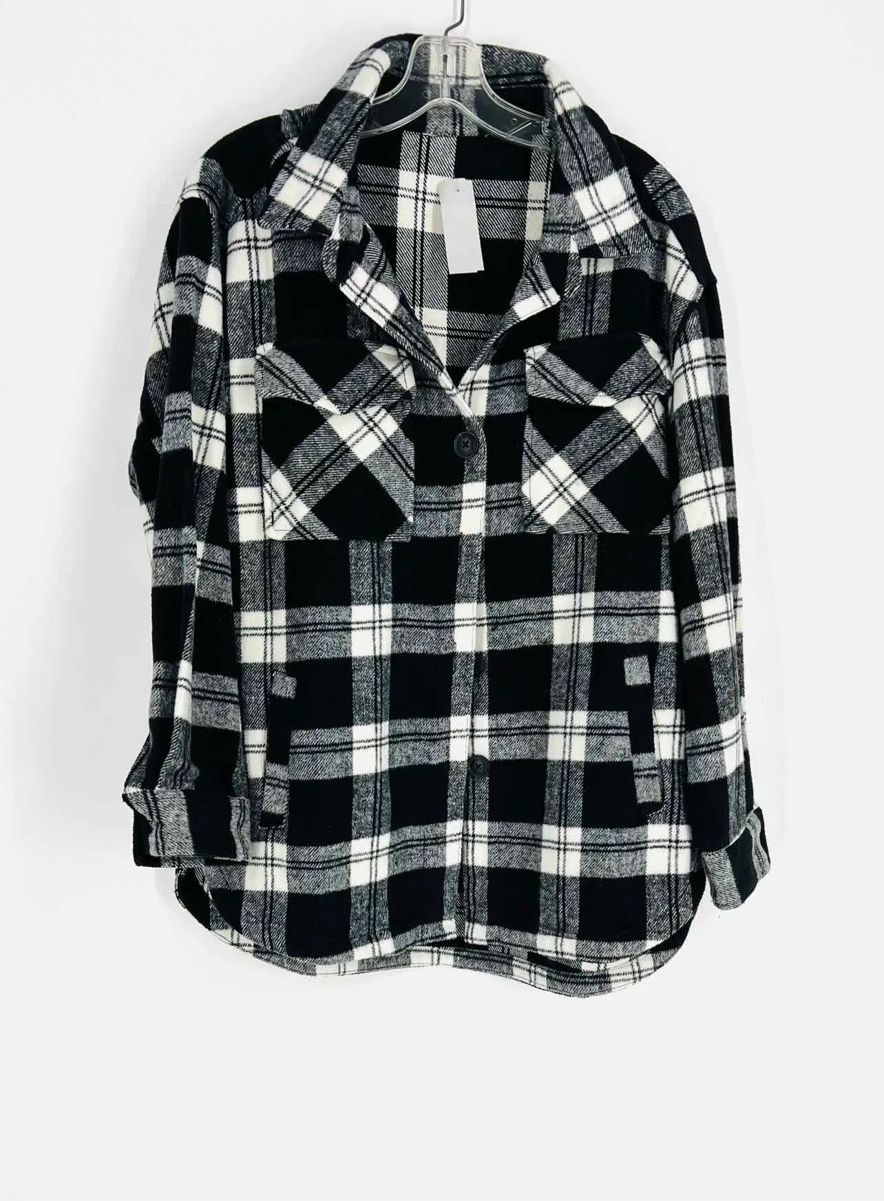 Size M ? Black/White Plaid Jackets Shacket