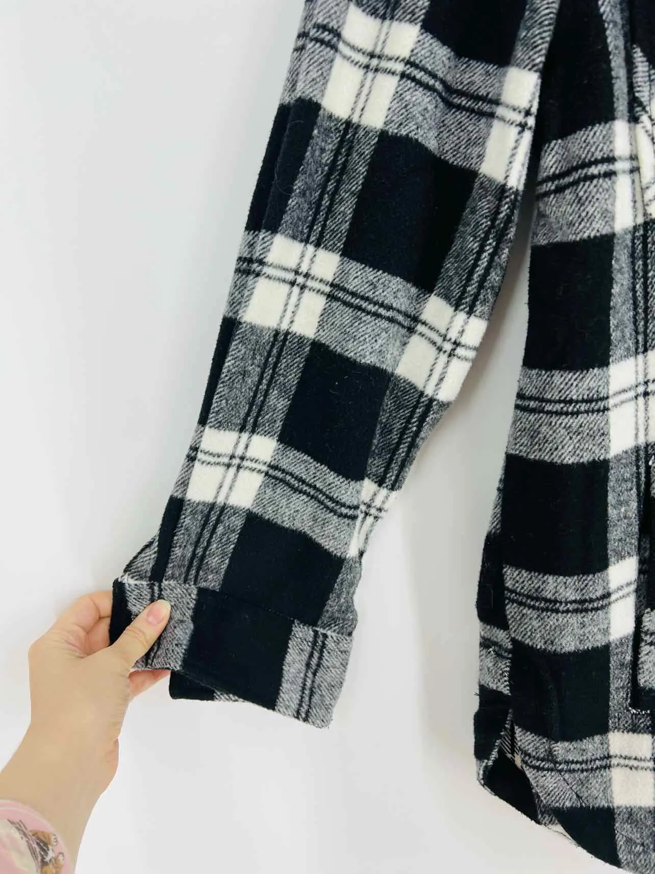 Size M ? Black/White Plaid Jackets Shacket