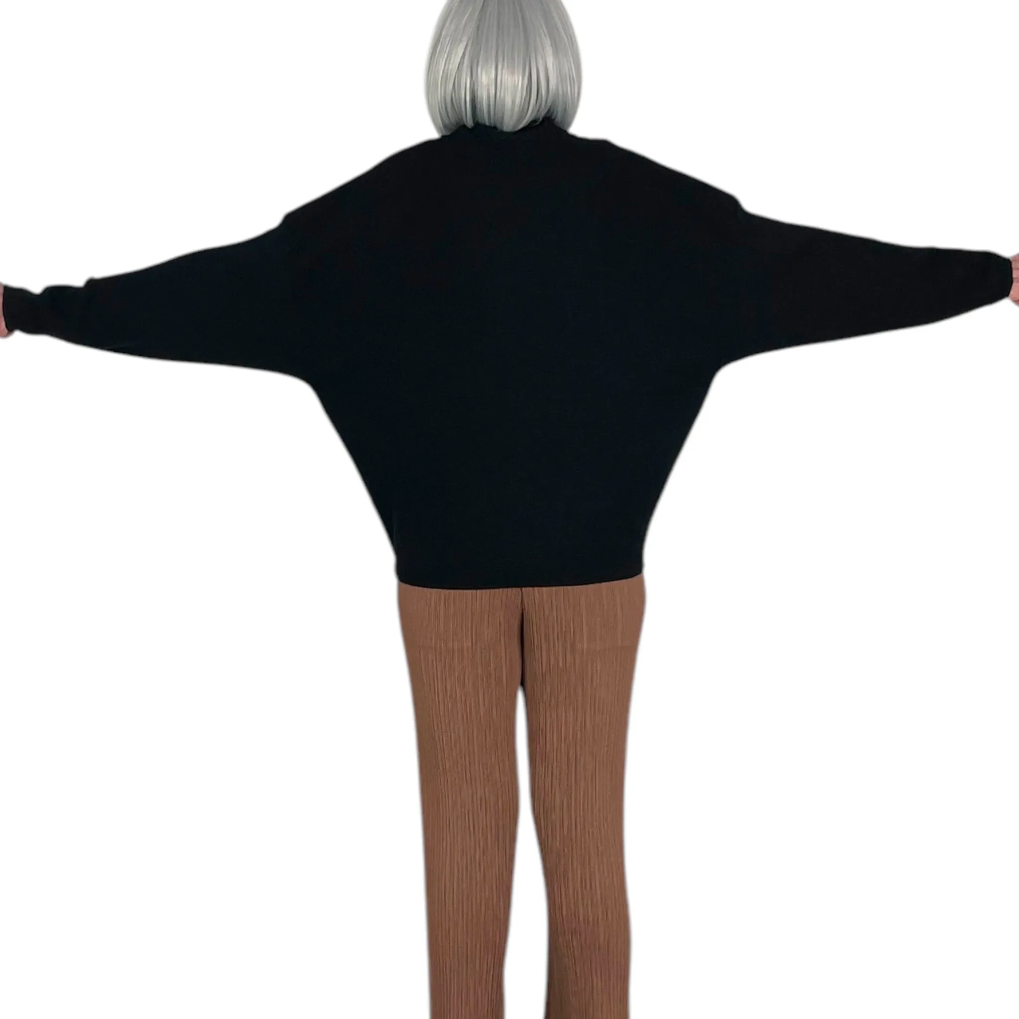 STRETCHY WOOL TURTLENECK TOP