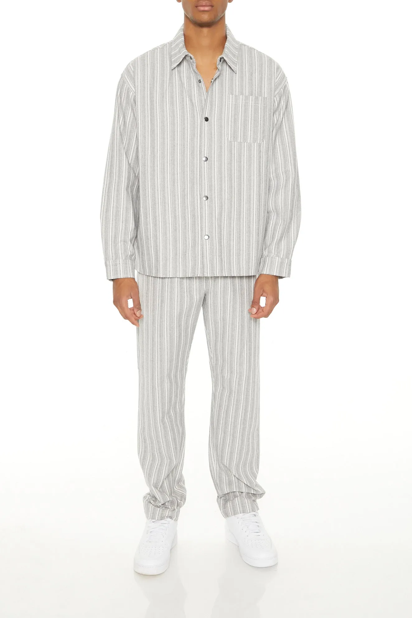 Textured Striped Shacket
