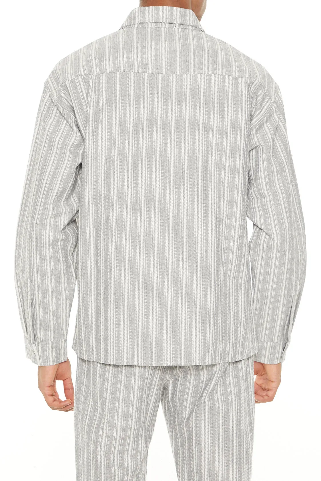 Textured Striped Shacket