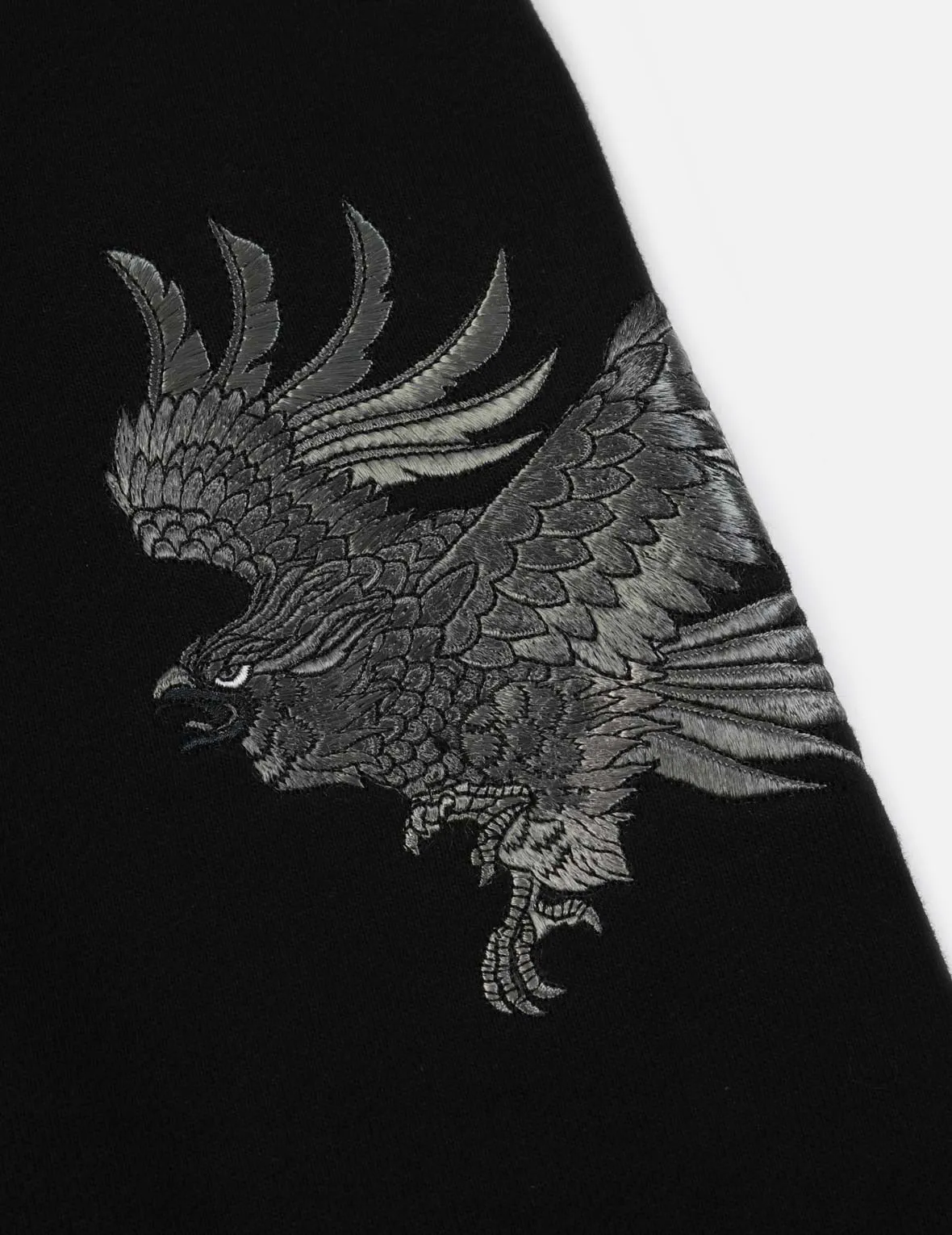 Tone-on-tone Eagle Embroidery Sweatpants