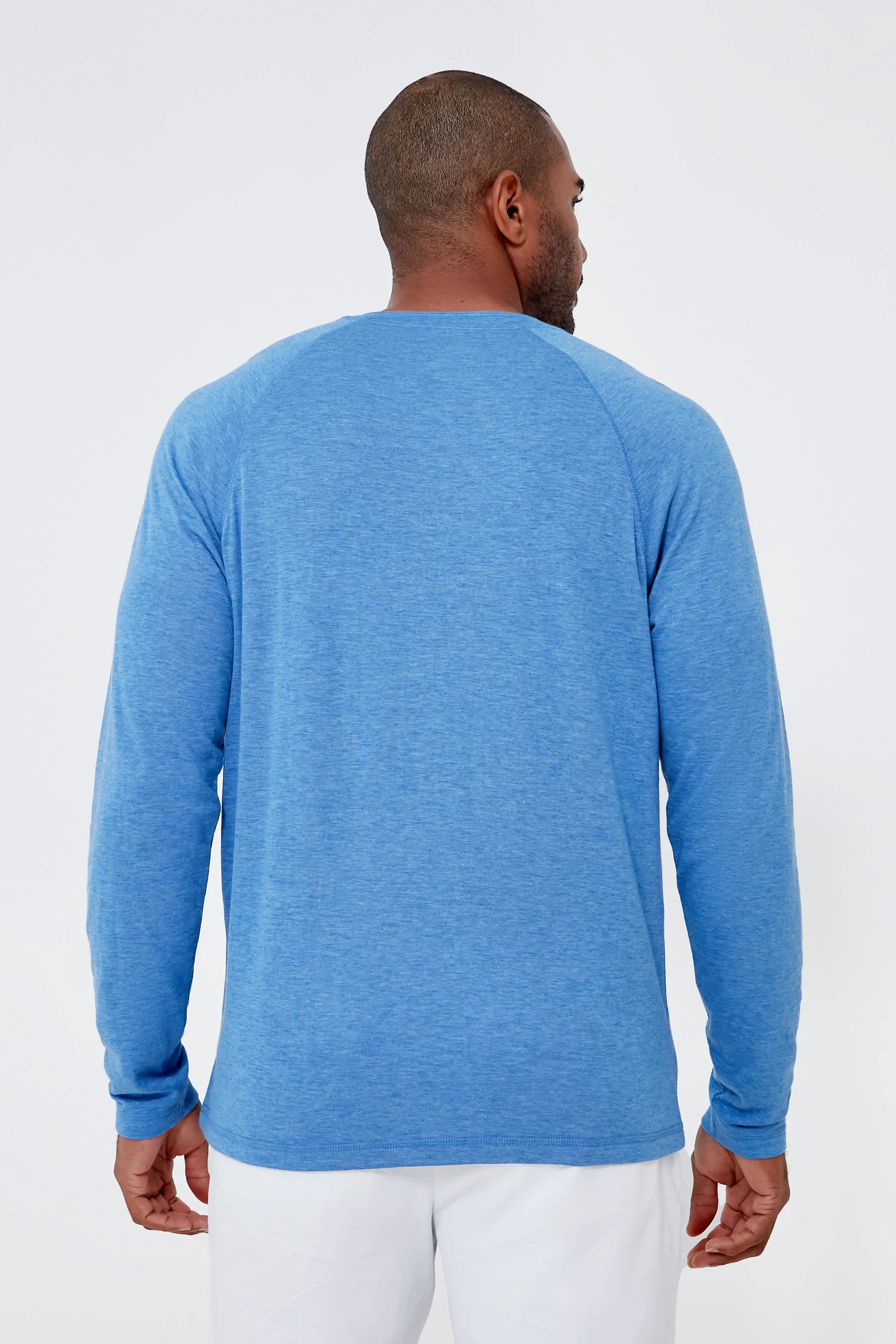 Ultra Marine Heather Cloud Long Sleeve Henley