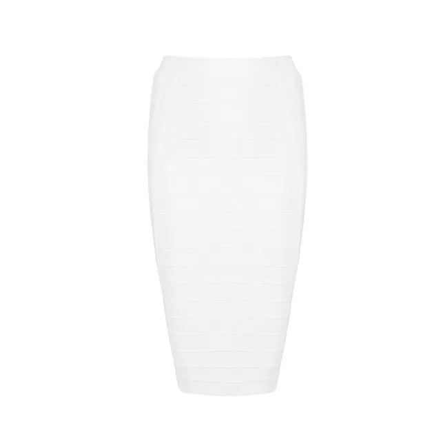 VenusFox Sexy Striped Knee-Length Pencil Bodycon Skirt