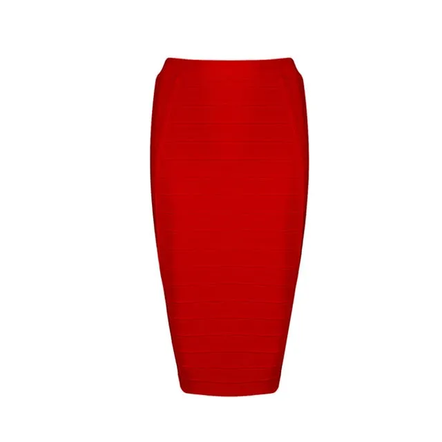 VenusFox Sexy Striped Knee-Length Pencil Bodycon Skirt